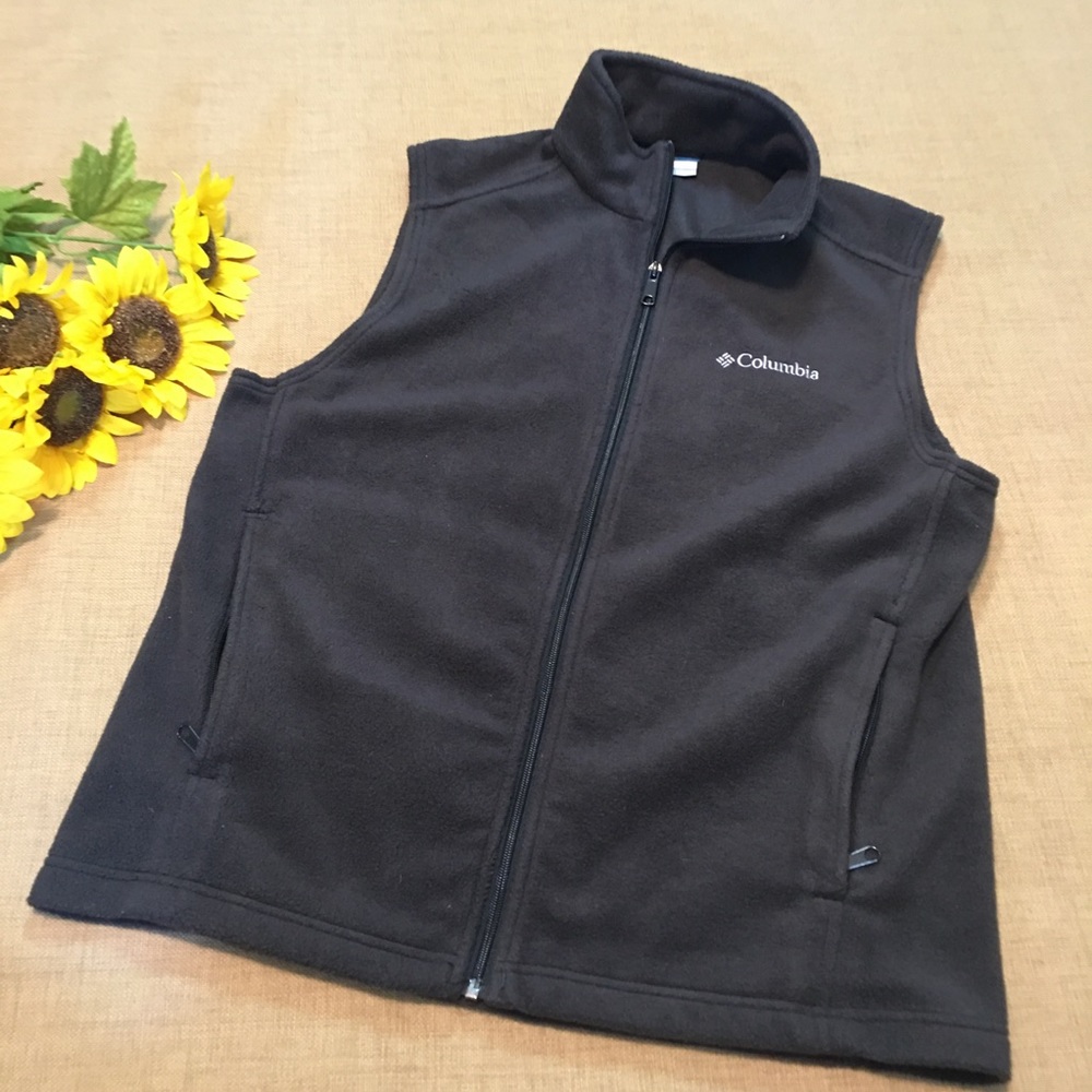 Columbia Fleece Black Vest Size Medium